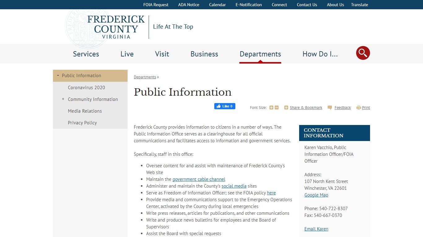 Public Information | Frederick County