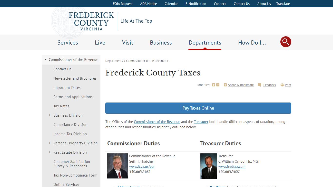 Frederick County Taxes | Frederick County